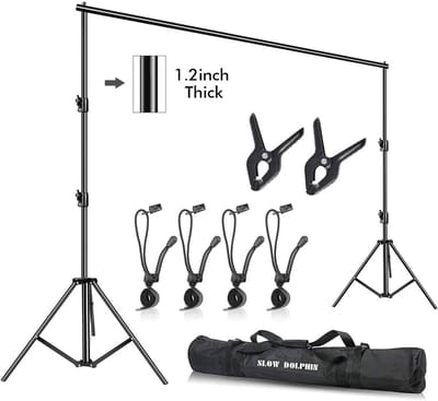 Verstelbare Fotografie Achtergrond Stand 10ft x 9ft - Heavy Duty Ondersteuning Systeem met Draagtas