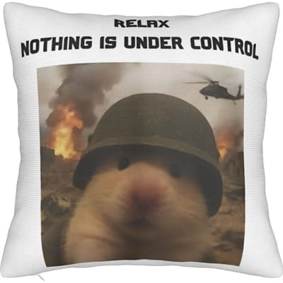 Cyber Hamster Rokend Meme Vierkante Kussenslopen Polyester Kamer Kussenhoes Schattige Decoratieve Kussenhoes 40*40 45x45cm