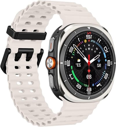 Sportieve en Ademende Silicone Horlogeband voor Samsung Galaxy Watch Ultra 47mm - Waterdichte Accessoires voor Mannen en Vrouwen