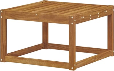 Voetenbank Buiten - Hocker Balkon - Ontspannen Buiten - Modulair Ontwerp - 59 x 59 cm - Natuurlijk