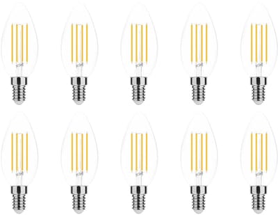 Modee E14 LED Lamp 7W - 806lm - 2700K - Warm Wit - LED Filament Kaarslamp B35 - Vervangt 115W Halogeen Gloeilamp - 10 stuks