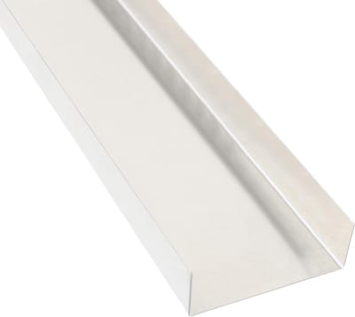 Aluminium Plaat - Metaalplaat U-profiel - Bouwprojecten Afwerken - Gefacetteerd U-vorm - 1000 x 58 x 20 mm - Naturel