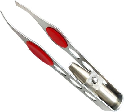 Mini Pincet - Precisie Tool - Nauwkeurig Haren Verwijderen - Ergonomische Antislip Grip - 9.6 cm Lengte - Zilverkleurig