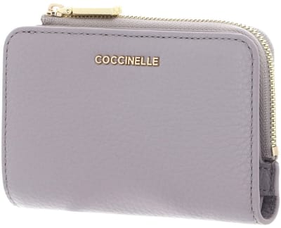 COCCINELLE Leren portemonnee Metallic Soft Wallet Oyster mauve