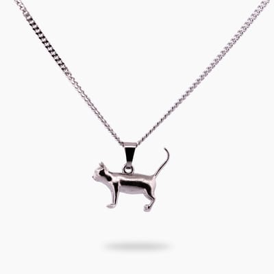 Pinchme Charms - Kat bedel Charms - Echt zilver - Handgemaakt in Nederland - Luxe cadeauverpakking - Ketting Sieraden