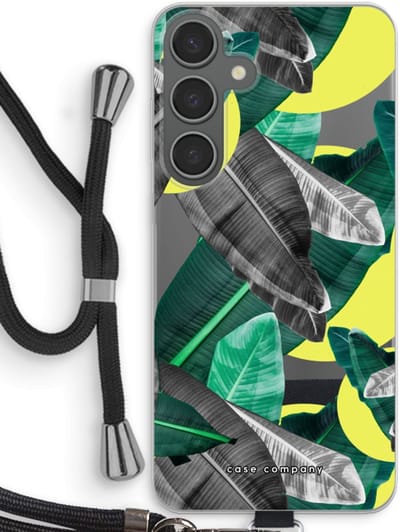 Case Company® - Hoesje met koord geschikt voor Samsung Galaxy S24 Plus hoesje met Koord - Fantasie jungle - Telefoonhoesje met Zwart Koord - Bescherming aan alle Kanten en Over de Schermrand