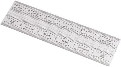 Markering Regel - Meetliniaal - Nauwkeurig Meten - Roestvrij Staal - 6 Inch - Zwart