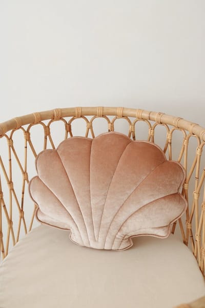 Moi Mili Velvet Shell Kussen XL | Beige Pearl