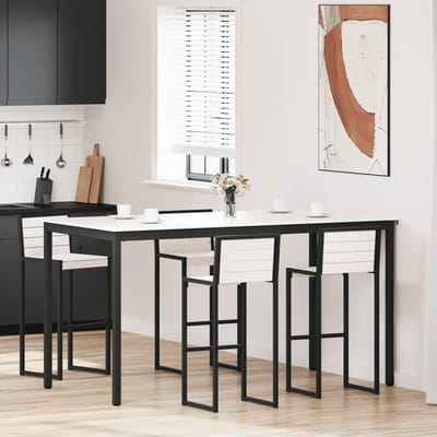 vidaXL - Bartafel - Wit - 200 - x - 100 - x - 105 - cm - Massief - grenenhout