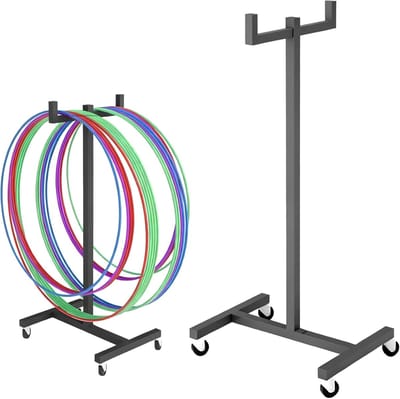 Hoep Organizer - Hoep Rek - Sport Opslag - Verrijdbaar Ontwerp - 40x30x80cm - Zwart