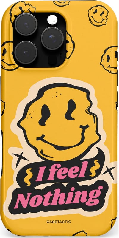Casetastic hoesje geschikt voor Apple iPhone 16 Pro - MagSafe - Dubbellaagse bescherming - Alles is niks - Fashion Case - Okergeel Zwart Zand
