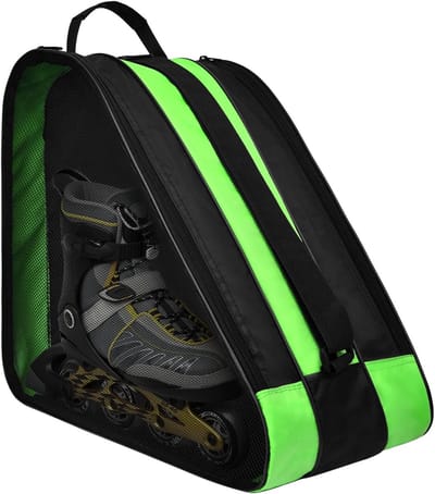 Schaats Tas - Rolschaats Tas - Sport Opslag - Driehoekig Ontwerp - 39x38x20 cm - Emerald Groen