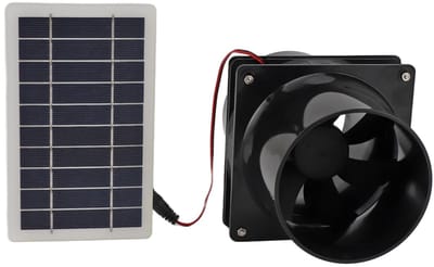 Dailygoods - 12V Zonne-energie Afzuigventilator met 10W Zonnepaneel