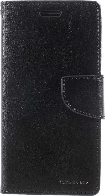 MERCURY GOOSPERY Bravo Kunstleer hoesje geschikt voor iPhone X XS cover - Zwart Wallet Case