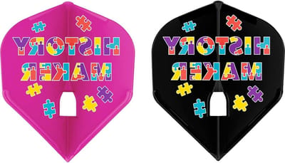 Dart Flights - Vluchten Standaard - Precisie Darten - Officiële Fallon Sherrock - 4.5 x 2.5 cm - Zwart
