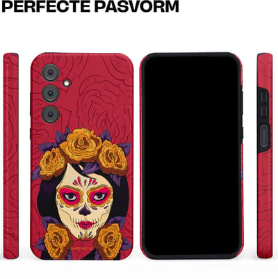 Casetastic Hoesje Geschikt voor Samsung A35 - Stijlvolle Beschermende Duo-layer Case - Middernachtmasker