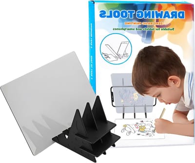 Creatieve Tekenpad voor Kinderen en Beginners - Spiegelschilderen, Kunst en Schetsen, Tekenhulpmiddelen voor Jonge Artiesten