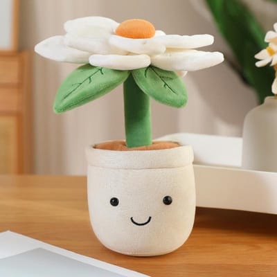 22cm Pluche Bloempot Speelgoed Klaver Vierbladig Kerstster Kleurrijke Plant Lachende Mensachtige Pluche Speelgoed Huisdecoratie Cadeau 22cm
