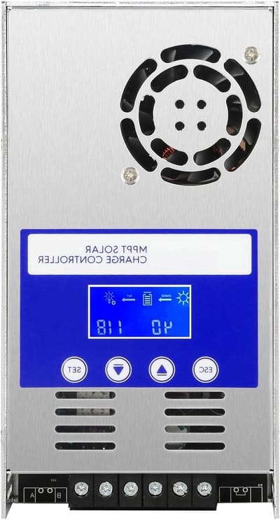 Zonne Laadregelaar - MPPT Regelaar - Energie Beheer - Automatische Detectie - 60 A - Grijs Wit