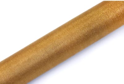 PartyDeco - Organza glitter goud (9 mtr)