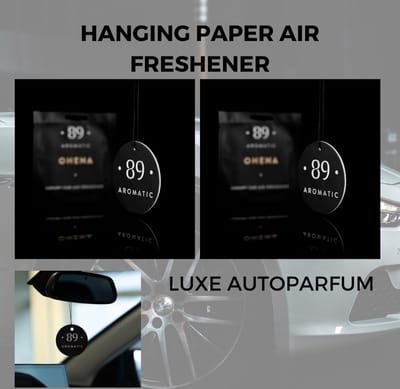 Luxury Car Air Freshener - Aromatic 89 - Auto Luchtverfrisser - Hanging Paper Air Freshener-2 stuk - Autogeur - Car Parfum - Autogeur - Luchtverfrisser - Cadeau voor hem - Cadeau voor haar - Vaderdag - valentijn cadeautje voor hem - By design