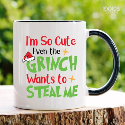 Even the grinch wants to steal me mok - Grinch mok - Kerst cadeau voor mannen - Kerst cadeau voor vrouwen - Mok grappig - Grappige cadeau - Thee glazen - Mok met tekst - Koffiekopjes