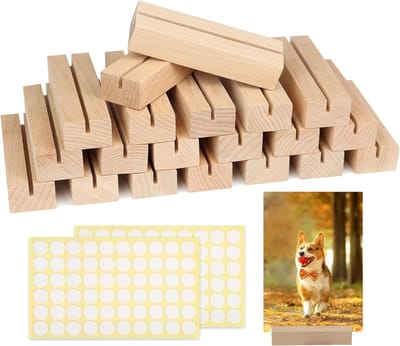 Houten Kaartenhouder Set van 20 Stuks voor Organisatie en Presentatie van Visitekaartjes