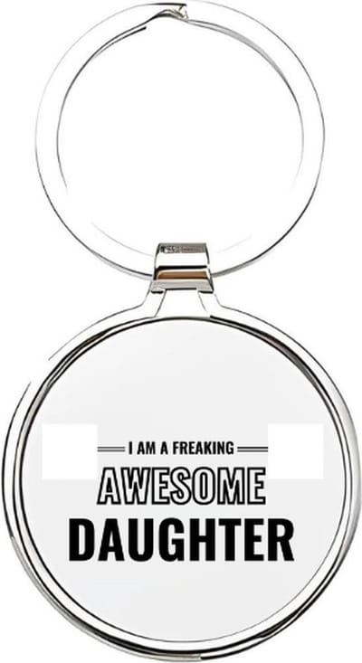 Akyol - i am an freaking awesome daughter Sleutelhanger - Dochter - de liefste dochters - dochter sleutelhanger - kind sleutelhanger - sleutelhanger dochter - familie sleutelhanger - cadeautje - dochter cadeau - girl - de liefste dochter - 4 x 7,5 CM