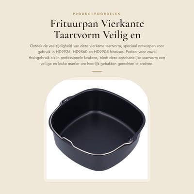 Dailygoods- Taartvorm Onschadelijk - Bakvorm voor Frituurpan - Vaatwasmachinebestendig - Hittebestendig - Voedingskwaliteit - Geschikt voor HD9925/HD9860/HD9905