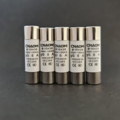 R015 10x38 Keramische Buiszekering - 6A - 10x38mm 5stuks
