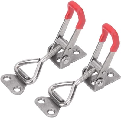 Set van 2 RVS Snelsluiting Lock Box Klem Knie Hefboompje Spanner Plug Connector voor Hout, Metaal en Ambachten, 150 kg Draagkracht en Duurzaam Ontwerp