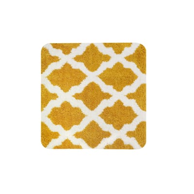 Dutch House Bidetmat Toulon - Bidetmat 60x60cm - Oker - Antislip - Badmatten - Anti Slip Douchemat - Badkamer Mat - Snel Absorberend - Snel Drogende Badmat - Bidetmat - WC mat - Toiletmat voor hangend toilet