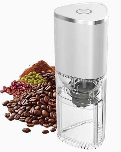 Koffiemolen - Koffiemolen electrisch - Elektrische Koffiemolen met Instelbare Maalgraad – Draagbare Bonenmaler met Keramische Maalkern – Voor Koffiebonen, Kruiden en Specerijen – Compact en Oplaadbaar