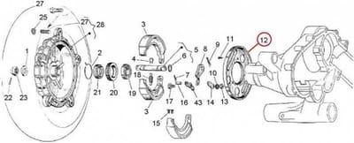 diverse bescherming rms voor scooter piaggio 125 vespa sprint 1965-1976 110375 nieuw