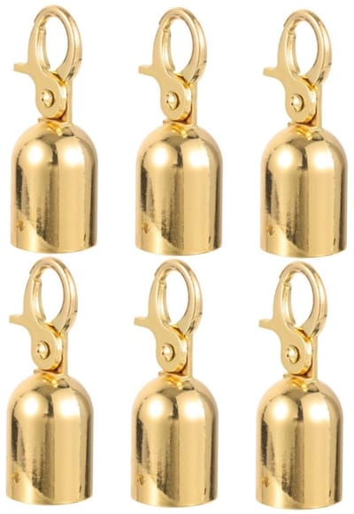 Set van 6 Legering Touw Eindhaken met Eindkappen voor Gidspalen, Praktische Accessoires voor Evenementen en Recepties