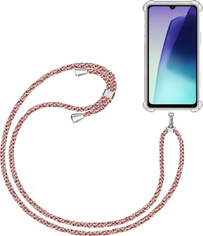 Telefoonkoord + Hoesje Geschikt voor Xiaomi Redmi 14C - Lengte Verstelbaar - Telefoonketting - Shock Proof Case - Meerkleurig