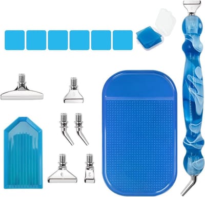 16-delige set diamant schilderpens met metalen schroefdoppen, ideaal voor 5D diamantkunst en DIY knutselprojecten, comfortabel grip en efficiënte werking