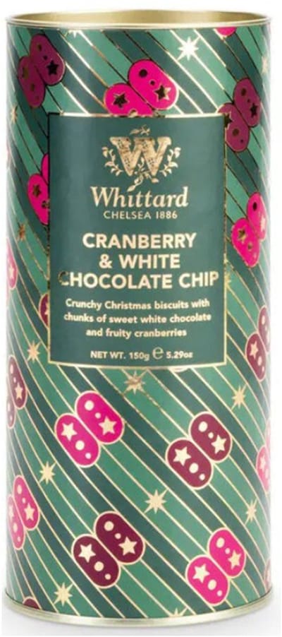 Whittard Cranberry & White Chocolate Koekjes – Feestelijke Koekjes - Cranberry & White Chocolate Biscuits
