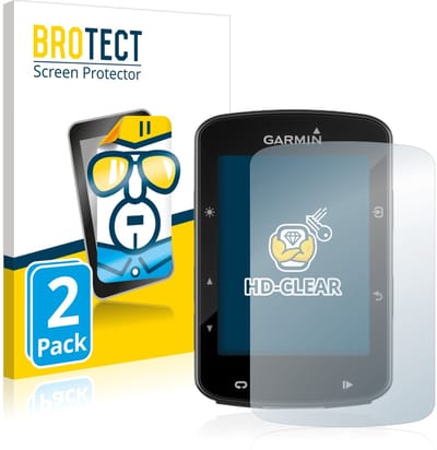 BROTECT - Screenprotector voor Garmin Edge 520 Plus - Folie Beschermfolie transparant 2 Stuks