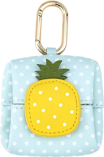 Vrolijke Fruitvormige Muntentas, Vouwbare PU Leren Portemonnee, Mini Tas voor Vrouwen en Meisjes, Inclusief Sleutelhanger en Drukknop, Perfect voor Organisatie en Cadeaus
