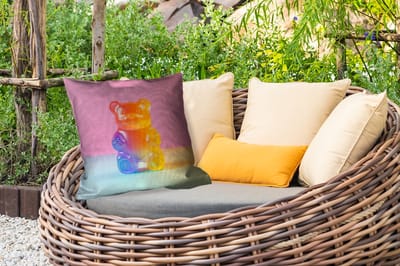 Buitenkussen Weerbestendig - Pastel - Snoep - 50x50 cm