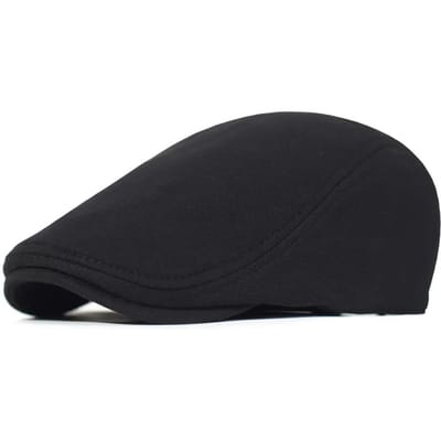 Heren Effen Kleur Newsboy Petten Britse Schilderspetten Lente Herfst Baretjes Platte Petten black