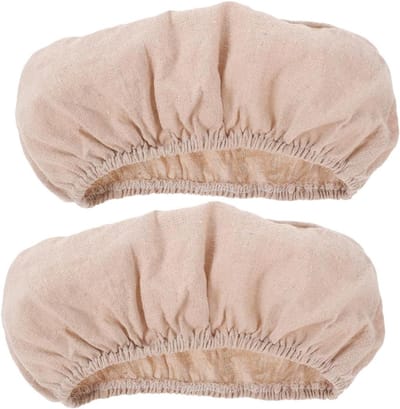 Broodmand Voeringdoek - Rijsmand Doek - Brood Bakken - Ovaal Ontwerp - 2 Stuks - Beige