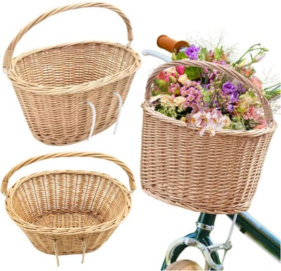 Conseé - Fietskorf - Natuurlijk Wilgen - Stevige Bevestiging - 5-10 kg Draagvermogen