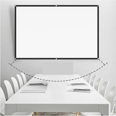 Projectorscherm - Projectie Scherm Gordijn - Thuis Bioscoop - 180 Graden Kijkhoek - 100 Inch - Mat Wit