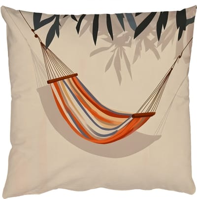 Sierkussens - Kussentjes Woonkamer - 50x50 cm - Hangmat - Kleurrijk - Bladeren - Schaduw
