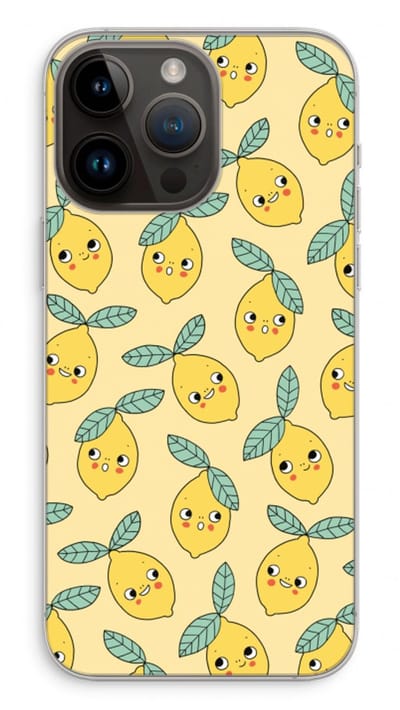 Case Company® - Hoesje geschikt voor iPhone 14 Pro Max hoesje - Citroenen - Soft Cover Telefoonhoesje - Bescherming aan alle Kanten en Schermrand