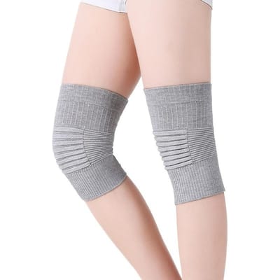 Ademende Katoenen Kniebeschermers Voor Dames Heren Elastische Beenwarmers Kniebrace Compressiehoes Voor Sport Hardlopen Fietsen L