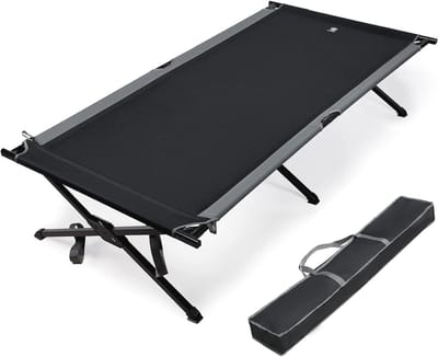 Campingbed voor volwassenen - Opvouwbaar Ledikant - Buiten Ontspannen - Extra Breed XXL - 214 x 107 x 50 cm