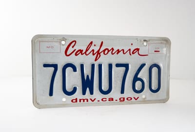 Mancave Decoratie - USA Kentekenplaat - 100% Authentiek - California - Mancave Wandbord